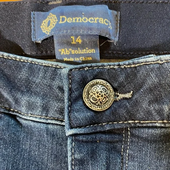 NWT Democracy "Ab"solution Indigo High Rise Straight Leg Jeans Size 14 - Picture 8 of 10